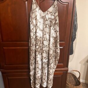 Elegant Snake Print Dress